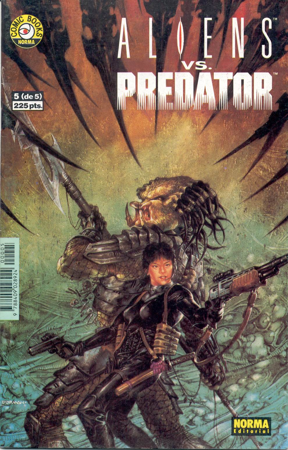 Carátula 1990 Aliens vs Predator #5.cbr