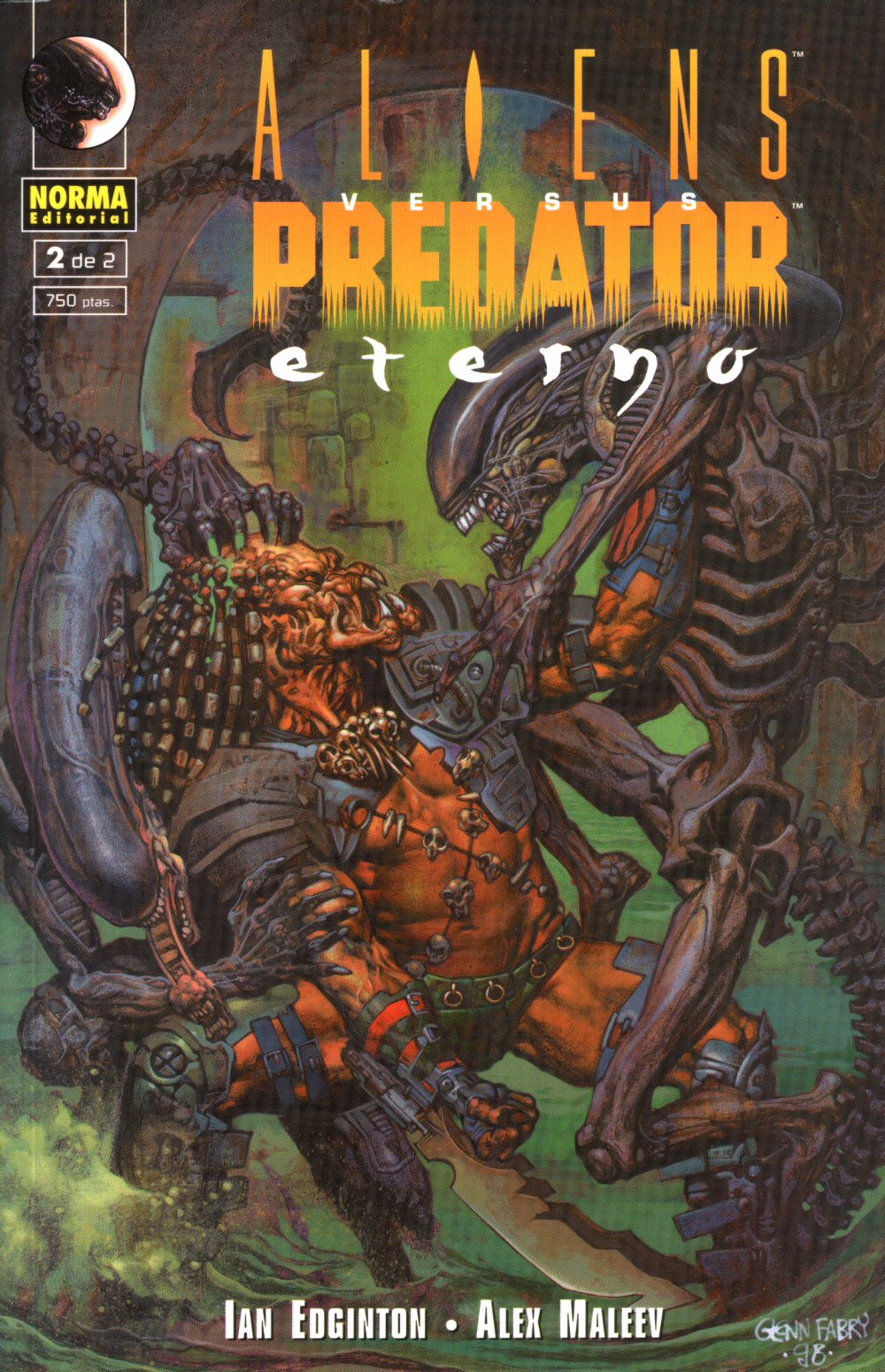 Carátula 1998 Aliens vs Predator - Eterno #2.cbr