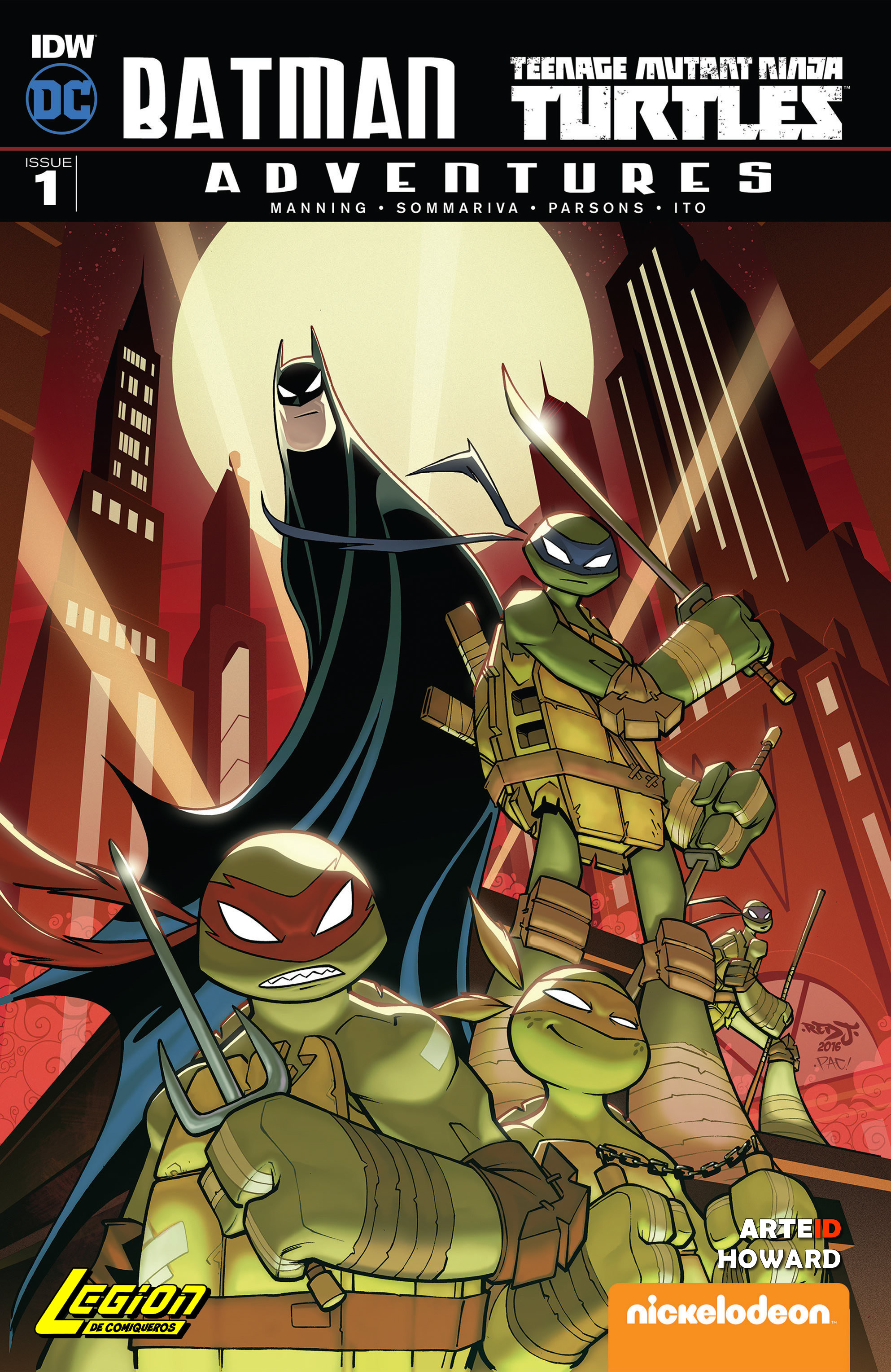 Carátula Batman - TMNT Adventures #01 @ArteID+Howard.cbr