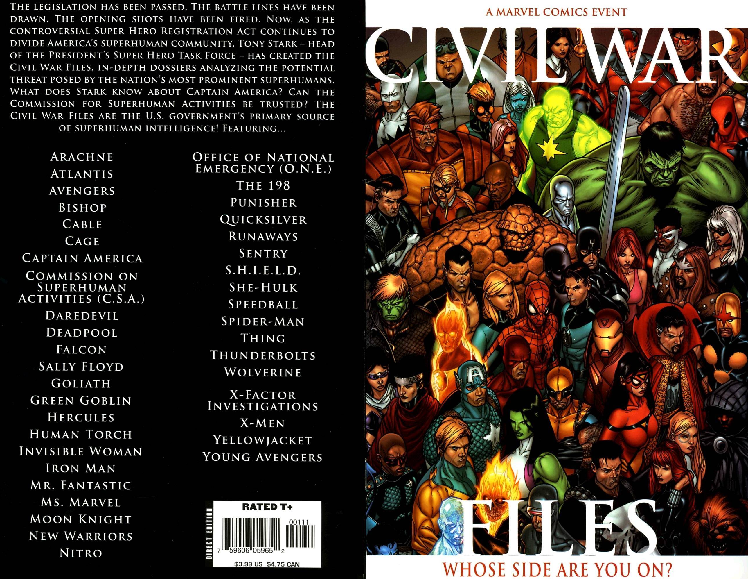 Carátula 045 Civil War Files.cbr