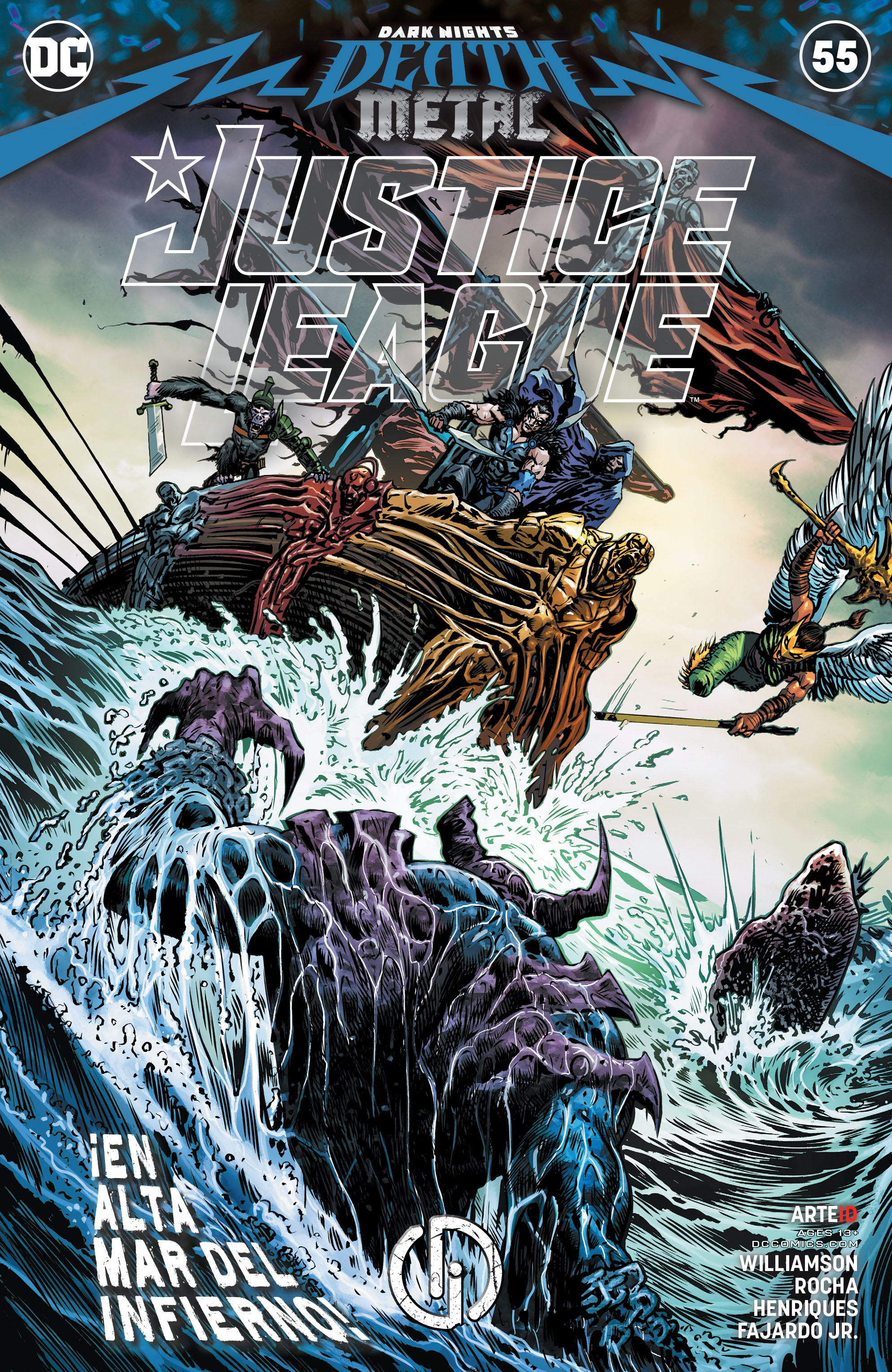 Carátula Dark Nights Death Metal #13 - Justice League V4 #55.cbr