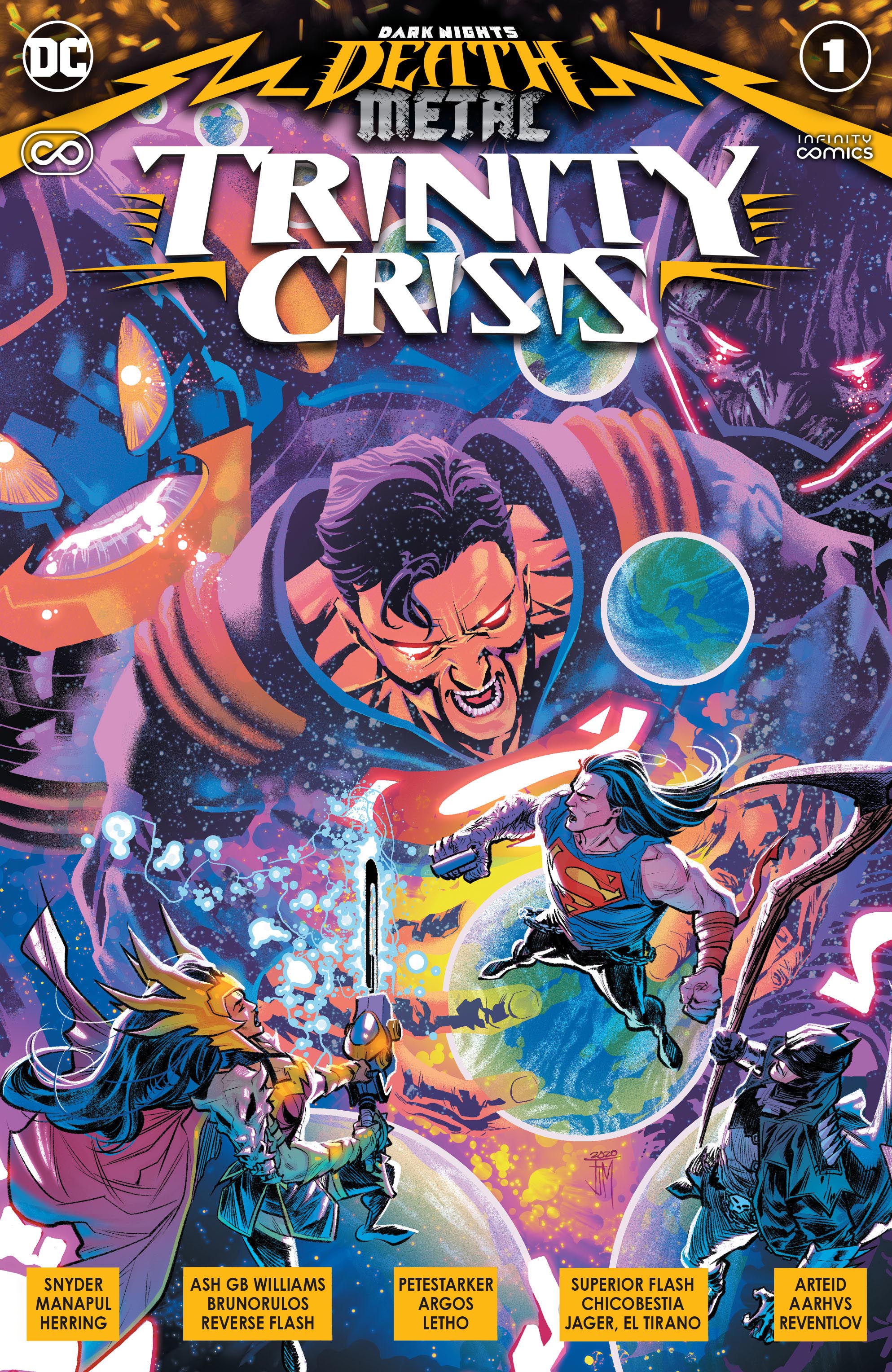 Carátula Dark Nights Death Metal #06 - Trinity Crisis #01.cbr