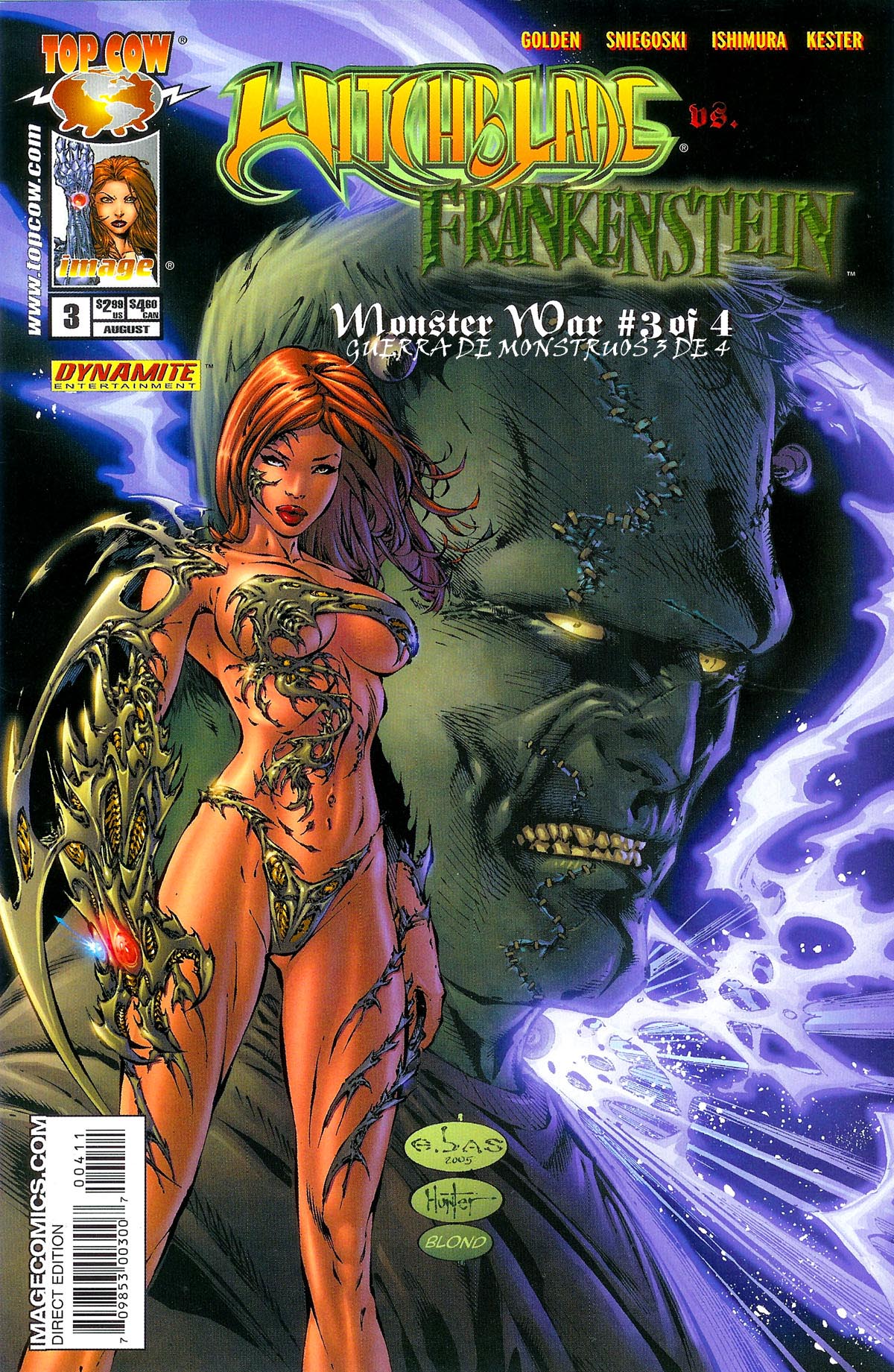 Carátula Guerra de Monstruos 03 - Witchblade vs Frankstein.cbr