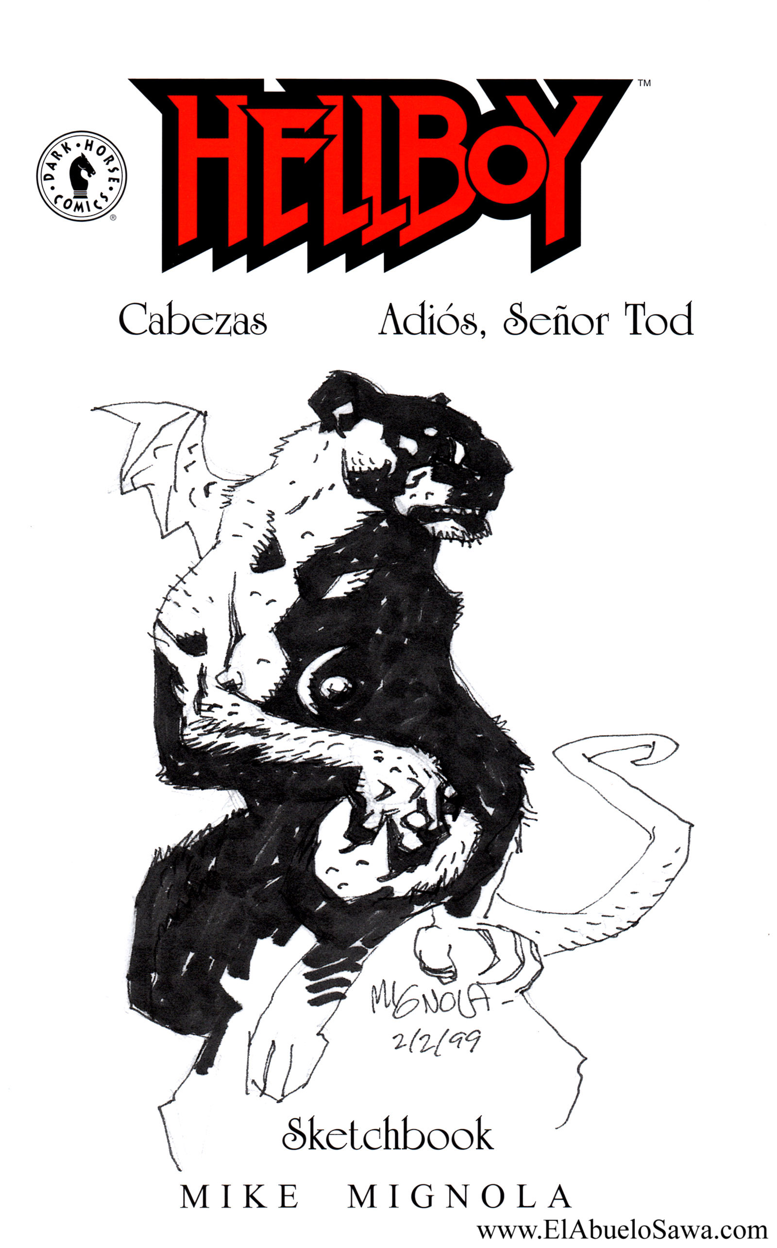 Carátula Hellboy-Cabezas, Adiós, Sr. Tod y Sketchbook.cbr