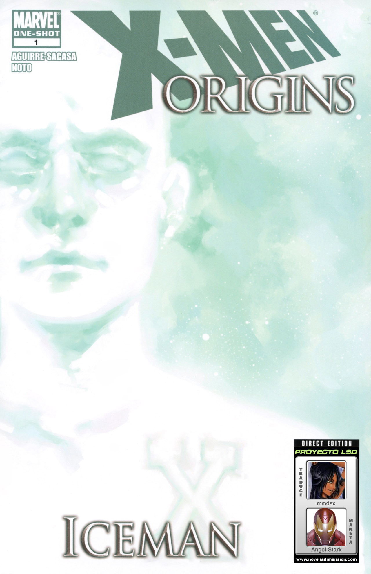 Carátula X-Men Origins - Iceman (One-Shot).cbr