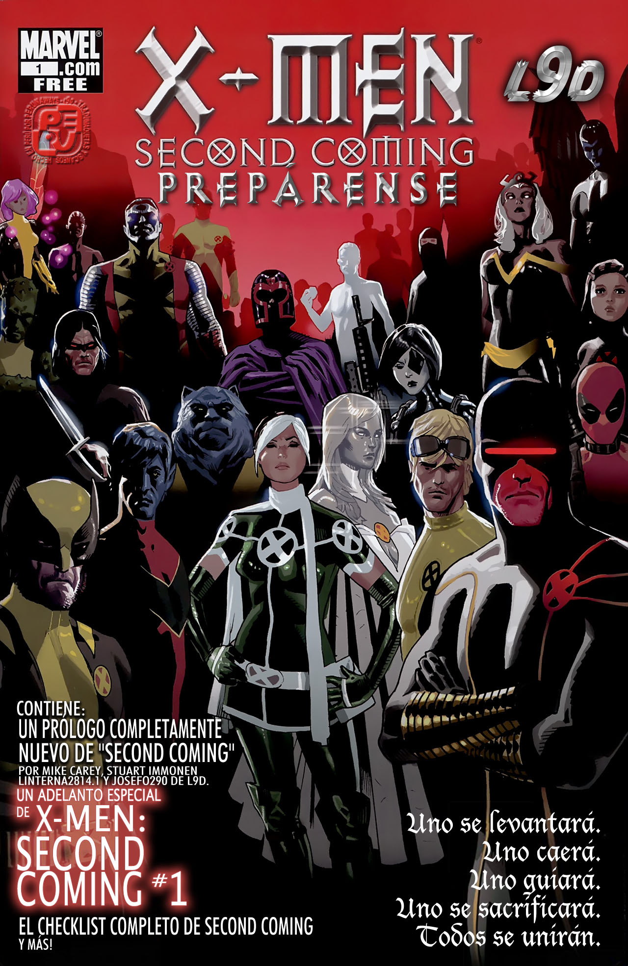 Carátula 00 Prepare X-Men Second Coming.cbr