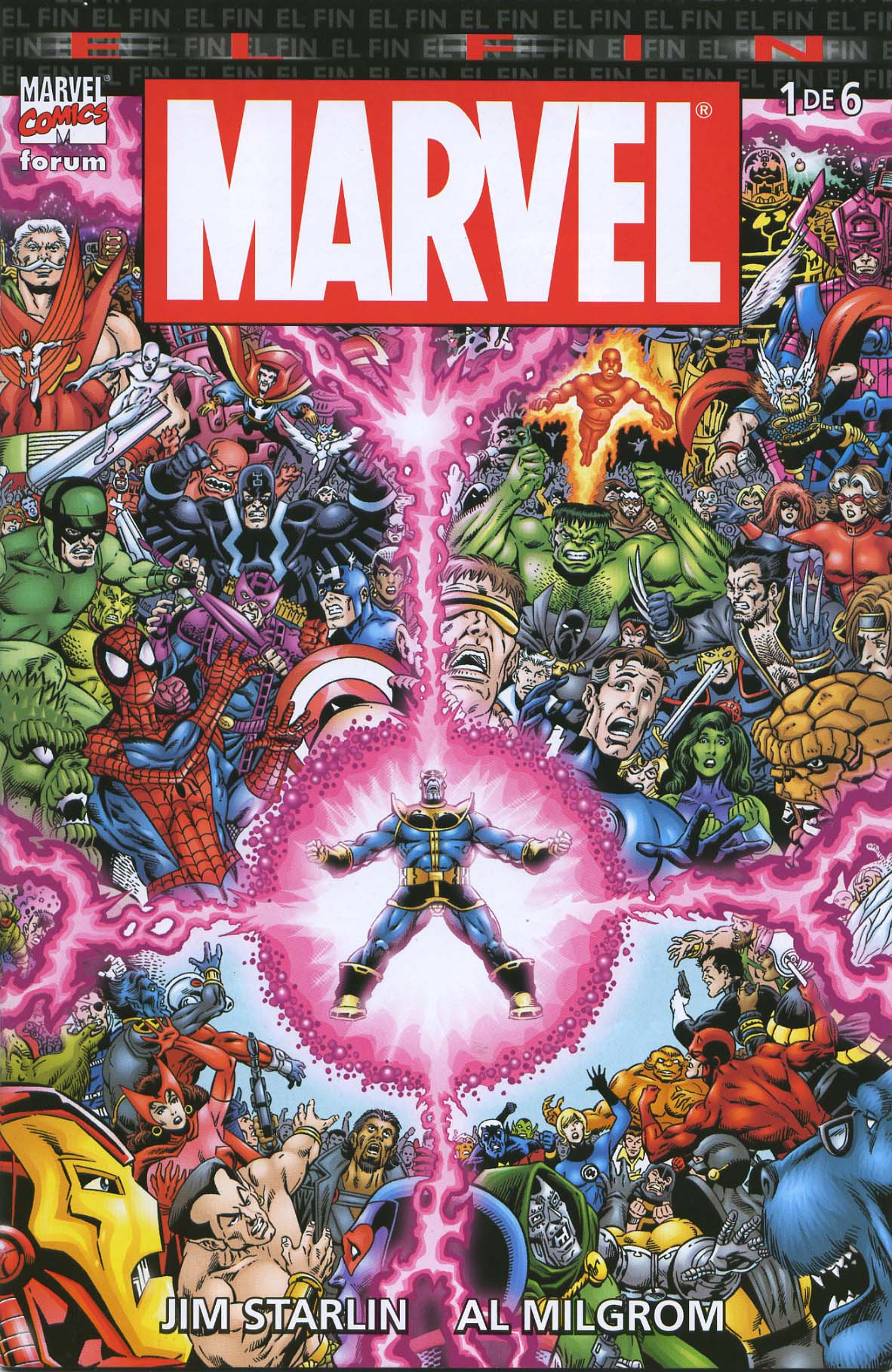 Carátula Sagas cosmicas de Thanos - 28 El Fin.cbr