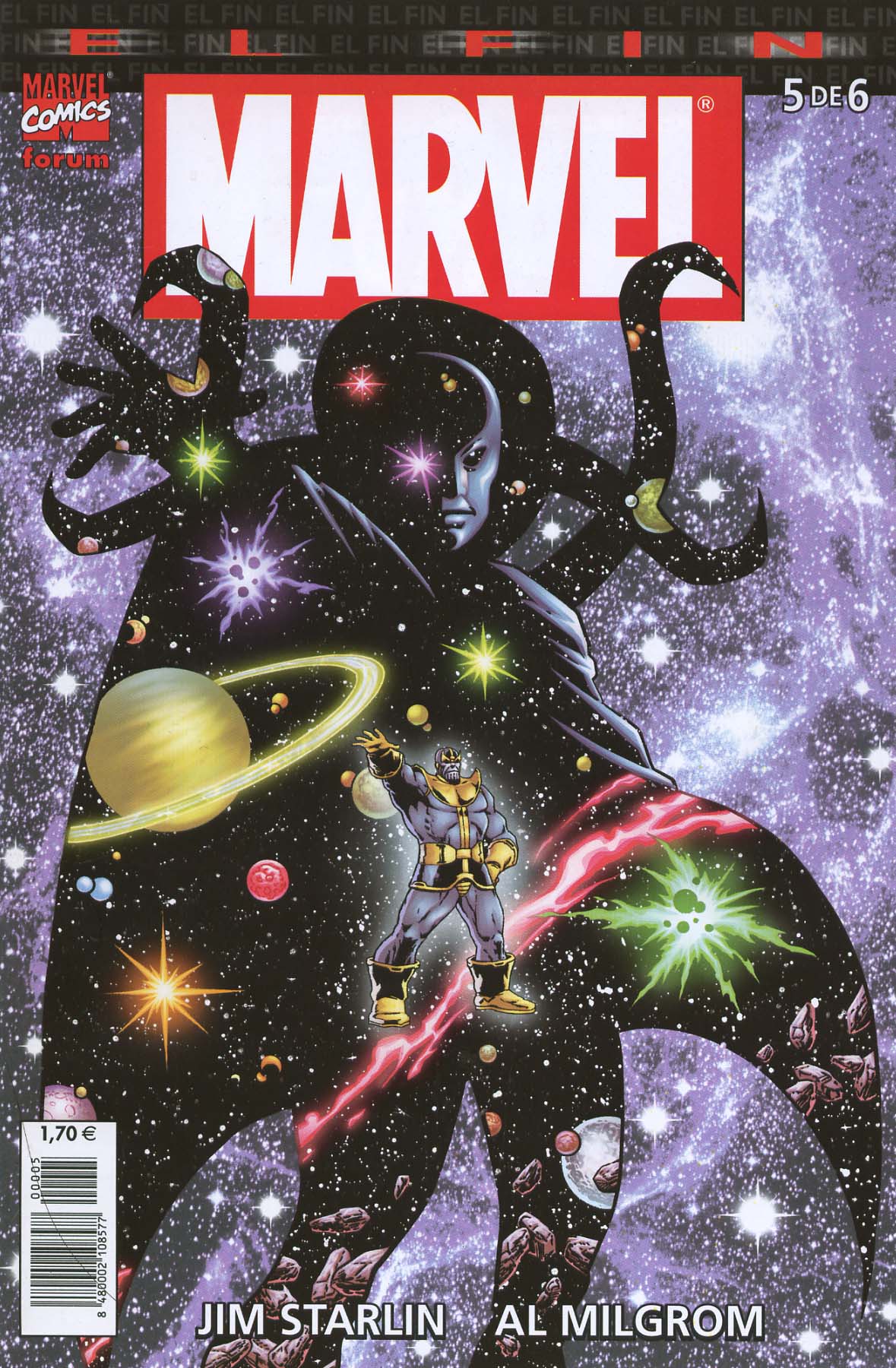 Carátula Sagas cosmicas de Thanos - 32 El Fin .cbr