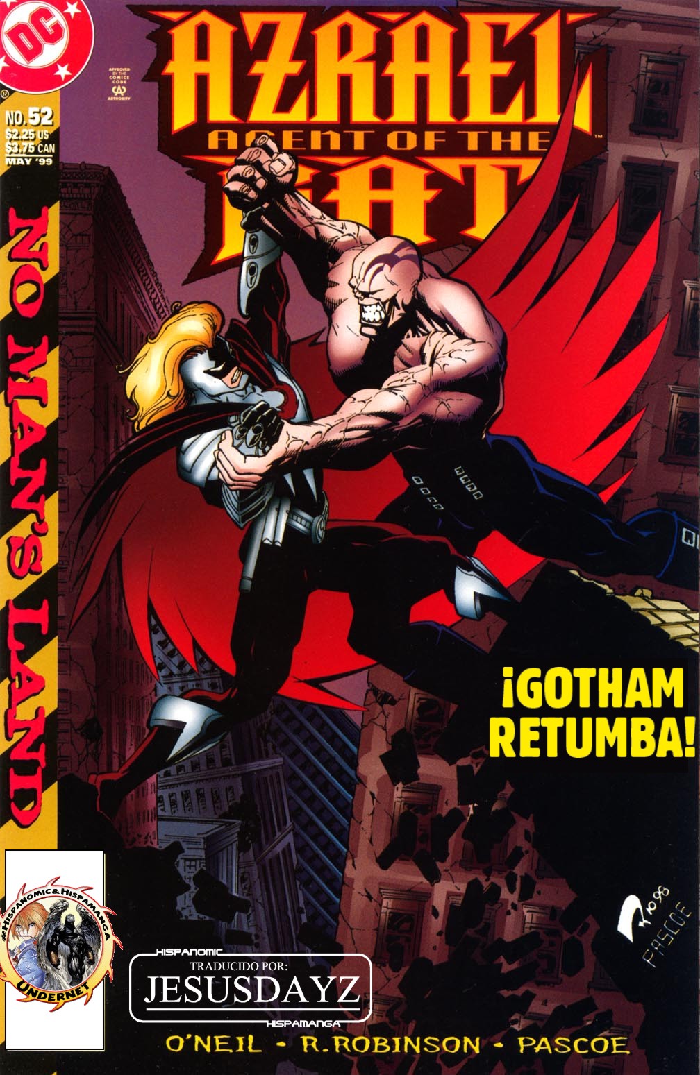 Carátula 17-Tierra de Nadie 11A - Azrael 52 - por Jesusdayz [HyH].cbr