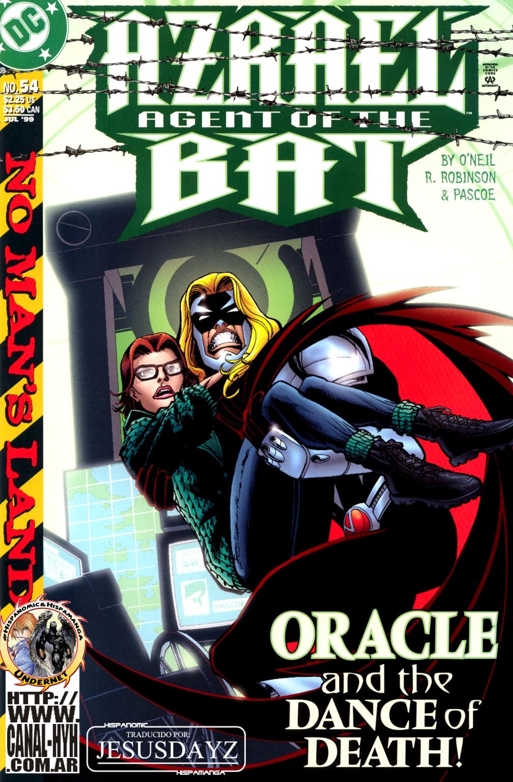 Carátula 21-Tierra de Nadie 12A - Azrael 54 - por Jesusdayz [HyH].cbr