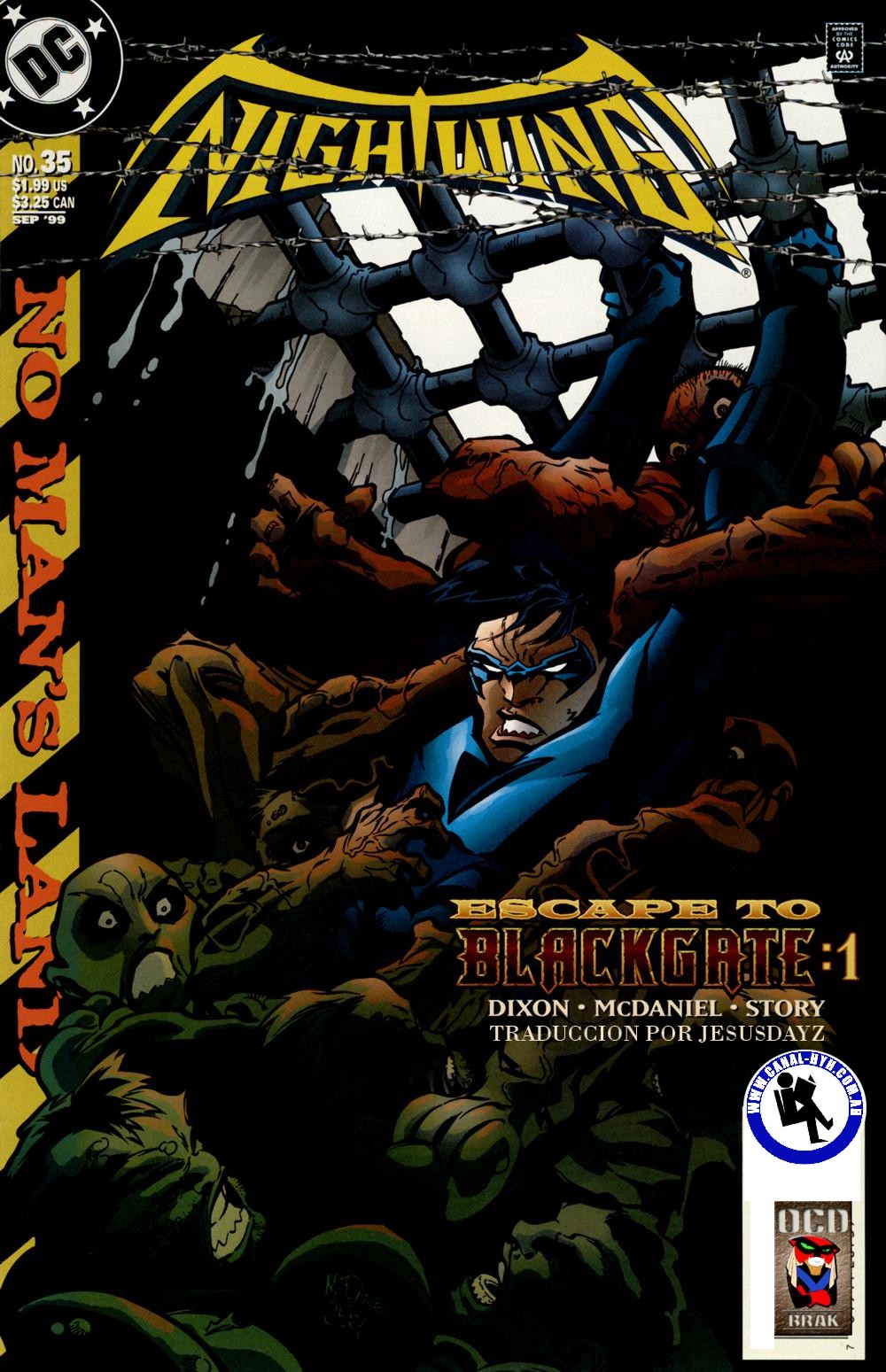 Carátula 27-Tierra de Nadie 14A - Nigthwing 35 - por Jesusdayz [HyH].cbr