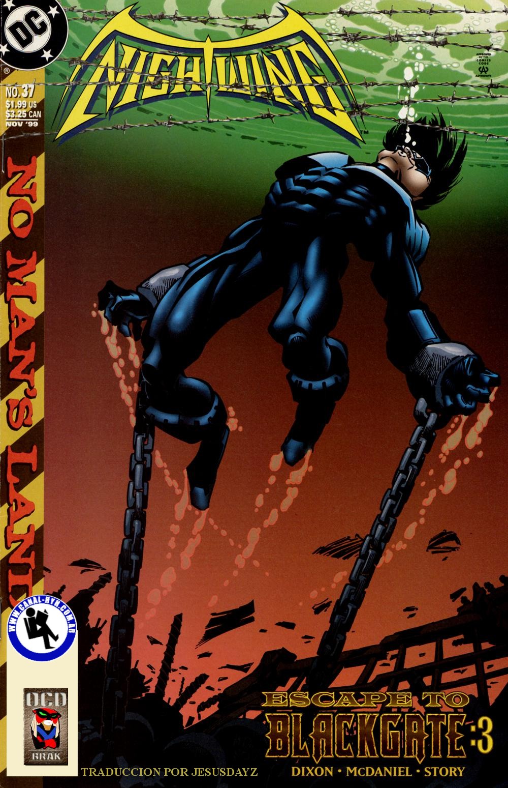 Carátula 29-Tierra de Nadie 14C - Nigthwing 37 - por Jesusdayz [HyH].cbr