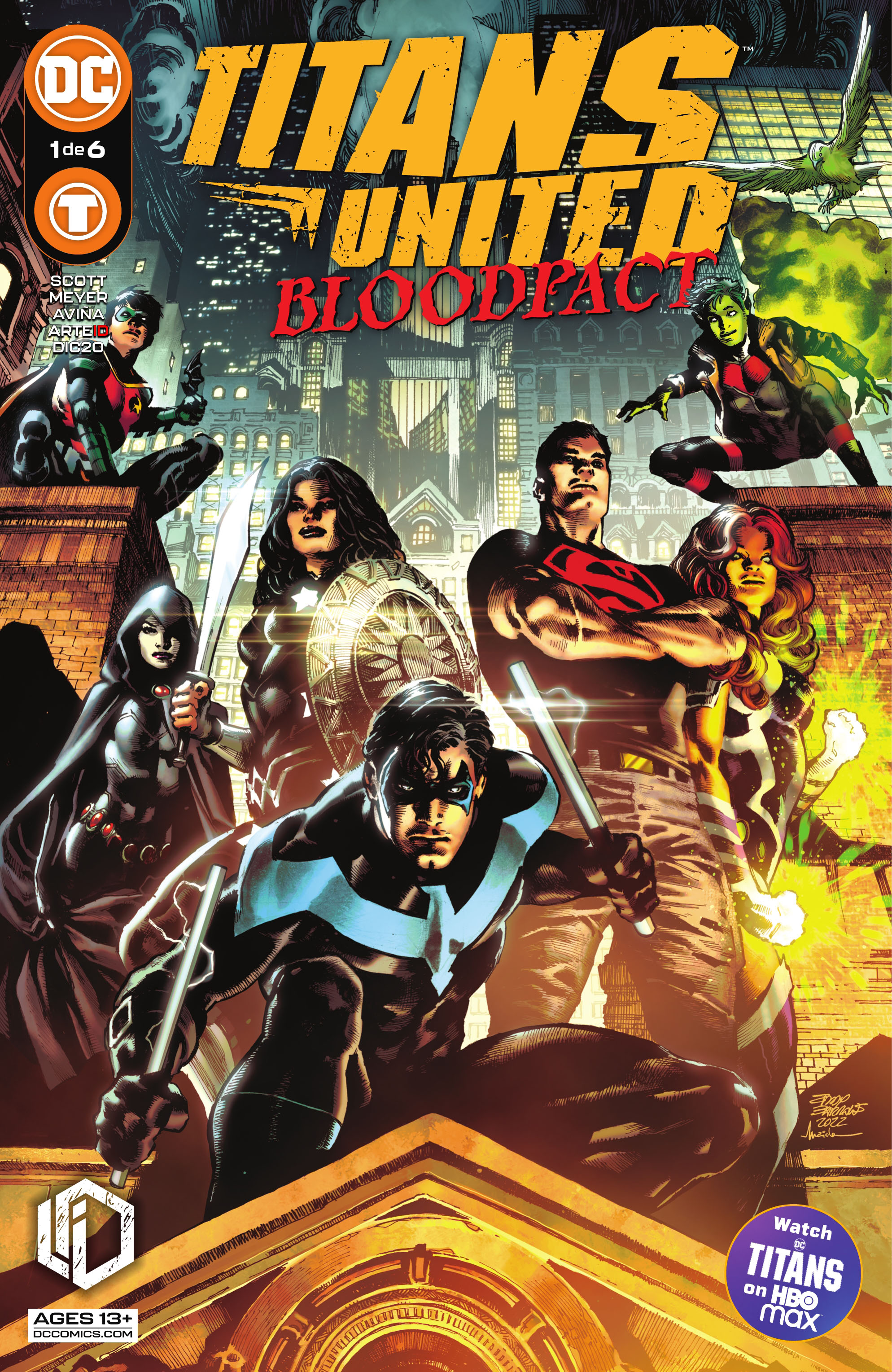 Carátula Titans United - Bloodpact #01.cbr