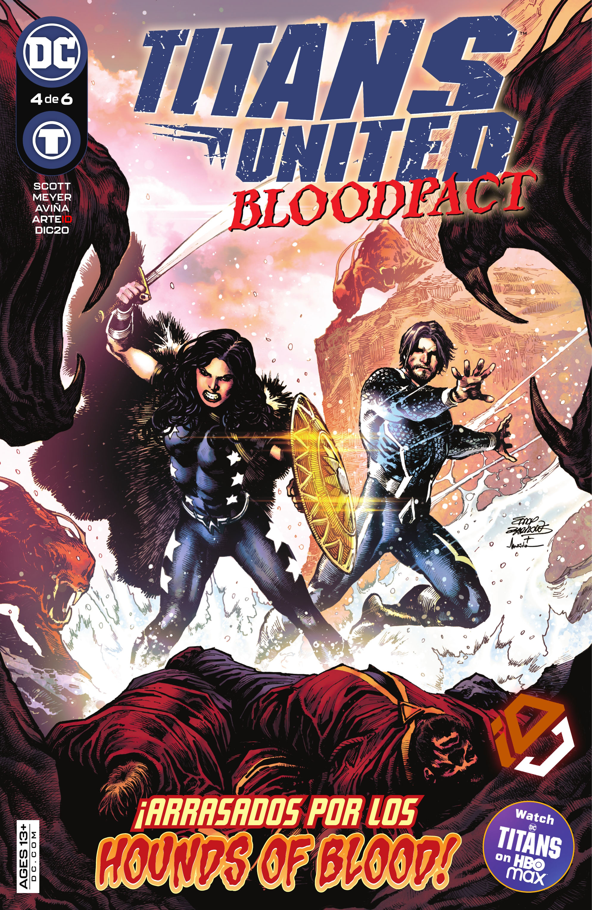 Carátula Titans United - Bloodpact #04.cbr