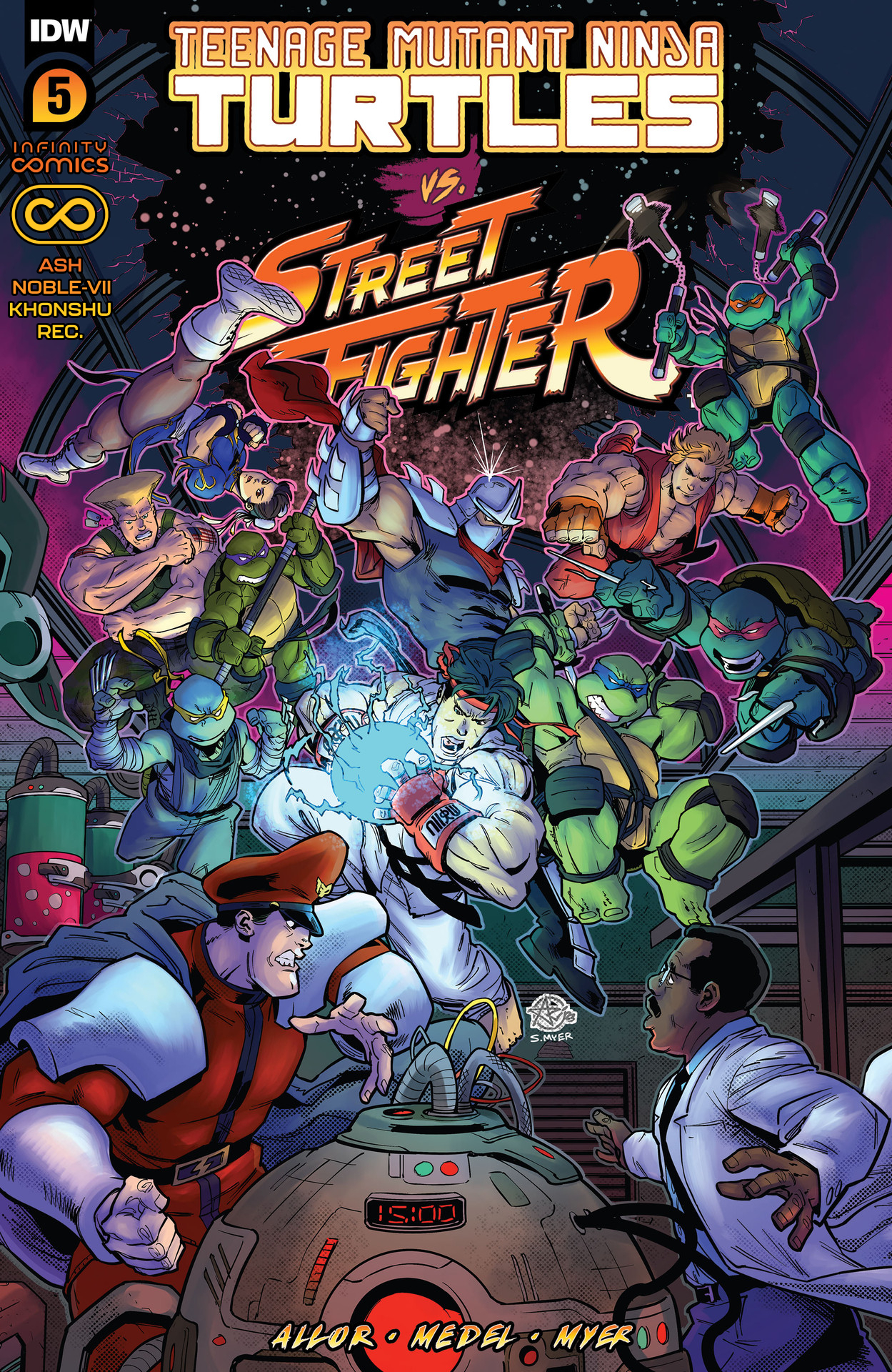 Carátula TMNT vs. Street Fighter #05 [IC] @Comicverso.cbr
