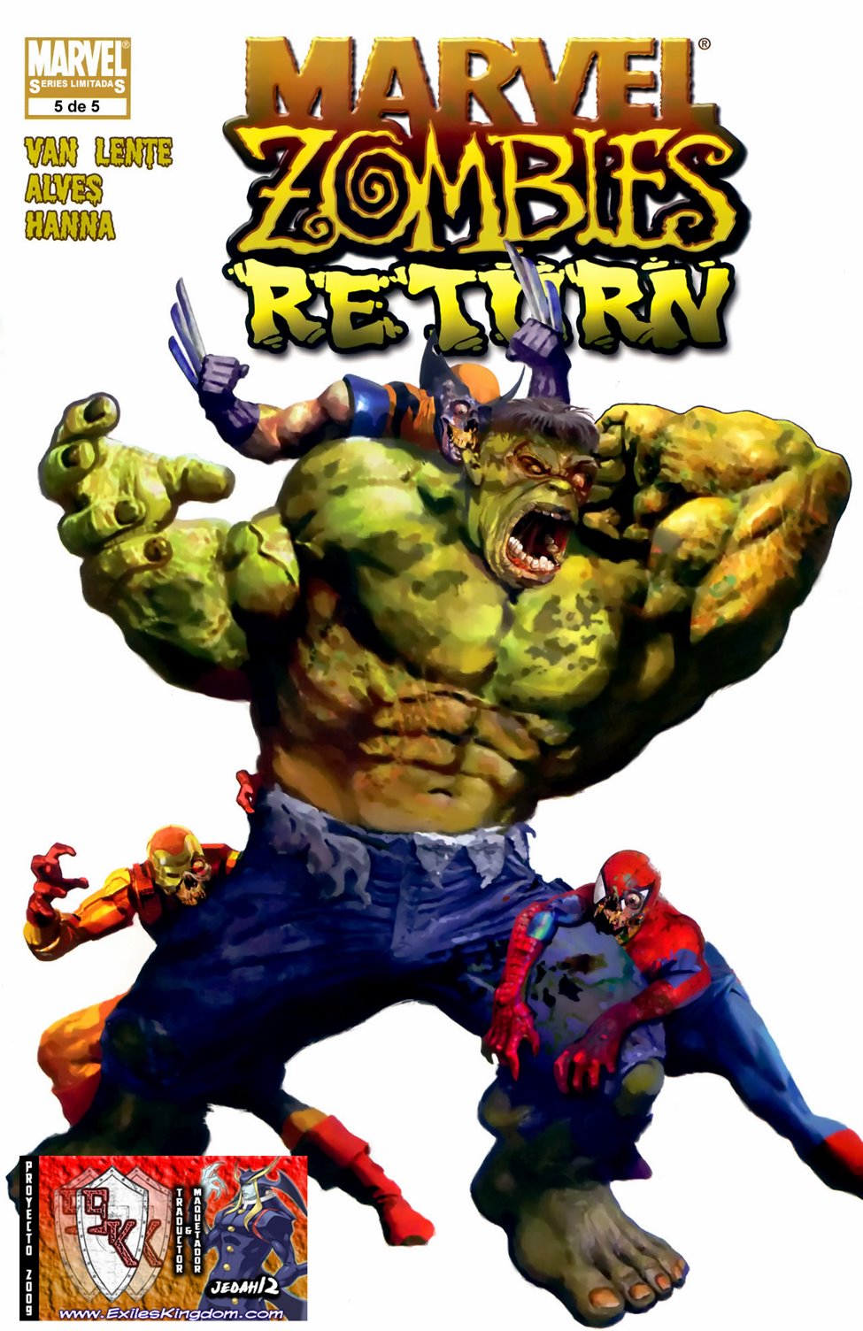 Carátula Marvel Zombies Return 5.cbr